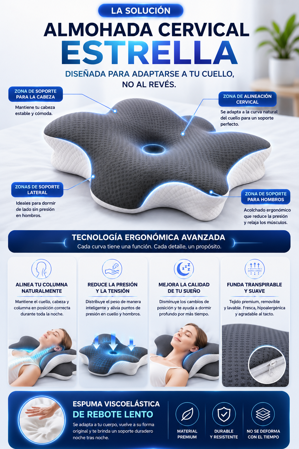 Almohada Cervical Ortopedica Estrella — sección 5