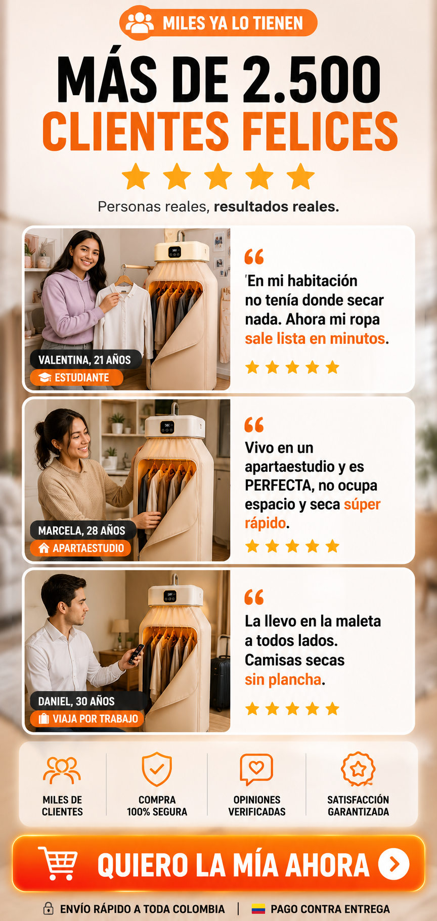 Secadora portátil plegable para ropa — sección 7