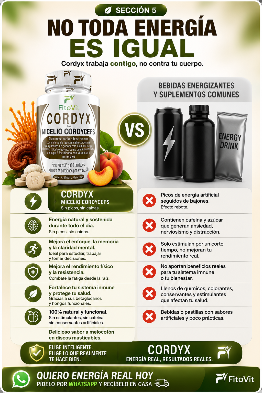 CORDYX x60 Unidades — Micelio Cordyceps — sección 5