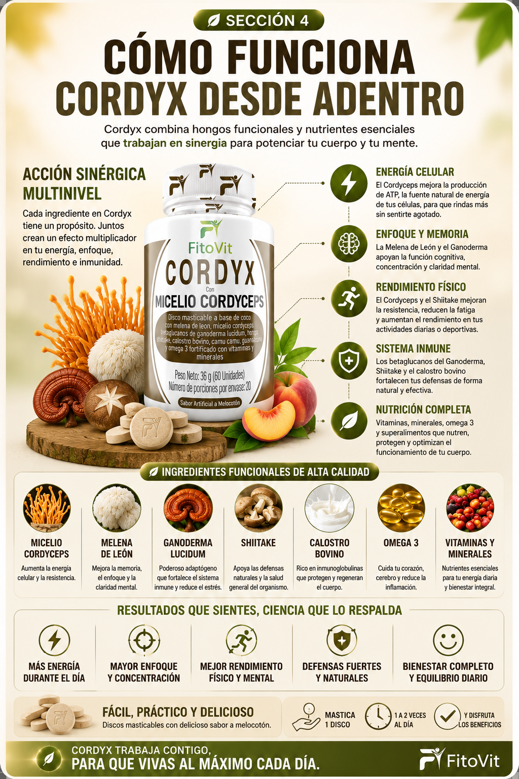CORDYX x60 Unidades — Micelio Cordyceps — sección 4