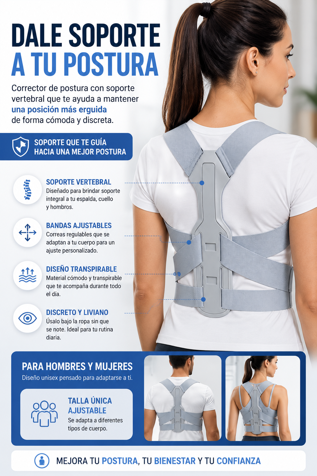 Corrector de Postura con Soporte Vertebral — sección 4