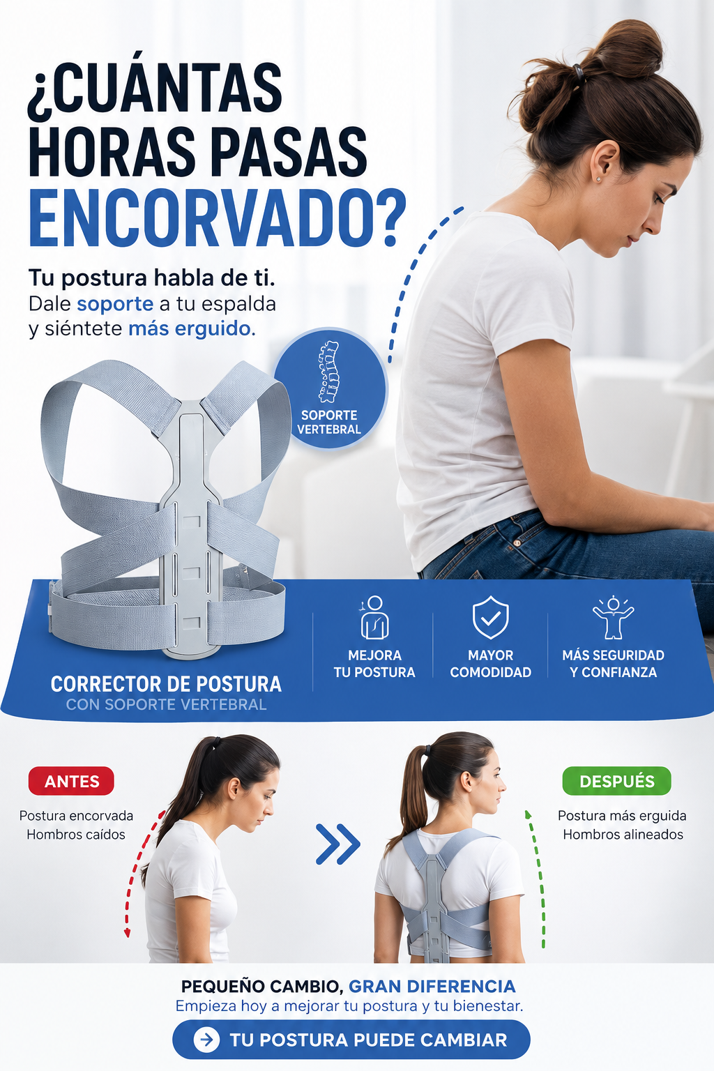 Corrector de Postura con Soporte Vertebral — sección 1