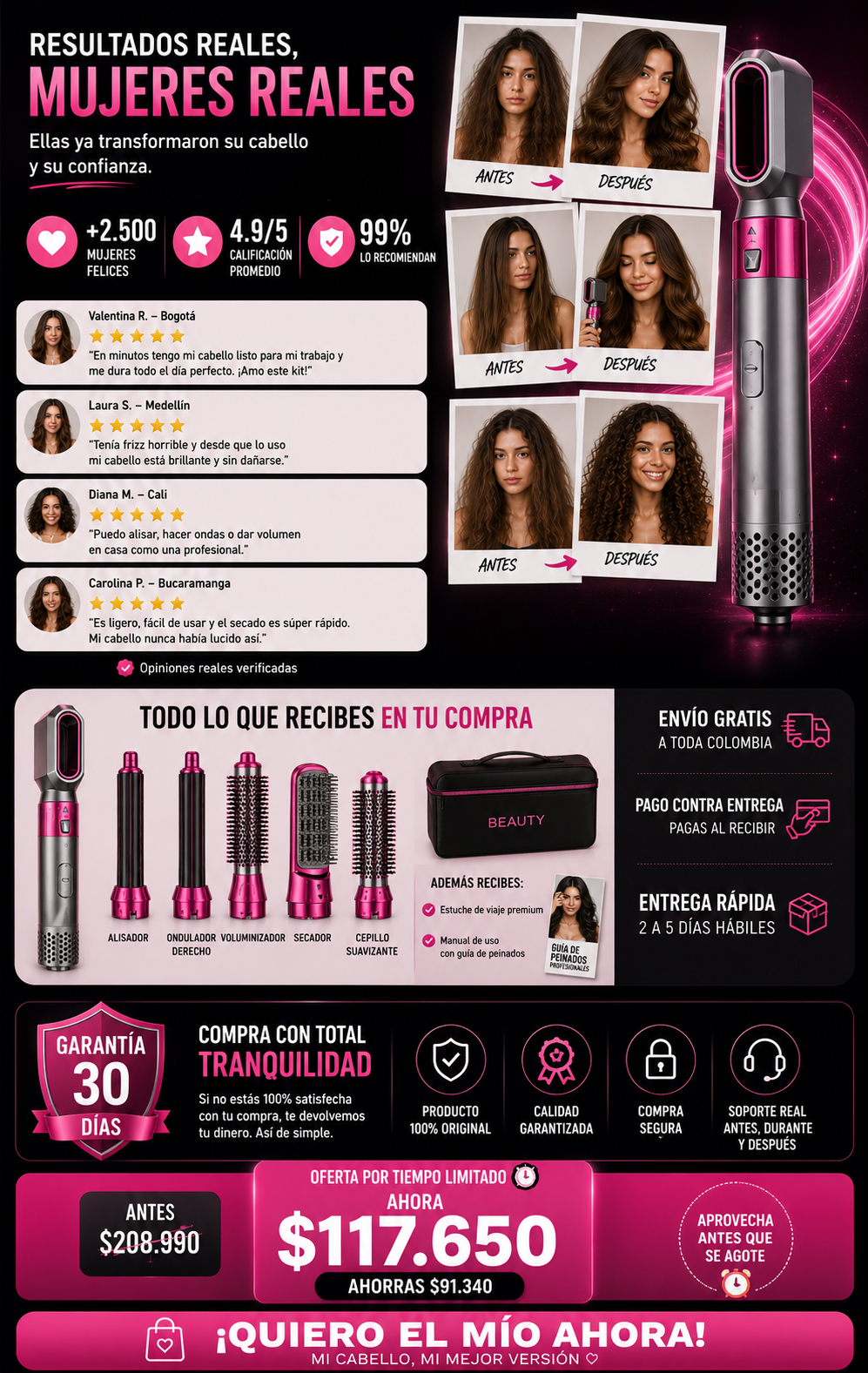 Electric brush dryer 5 EN 1 — sección 7