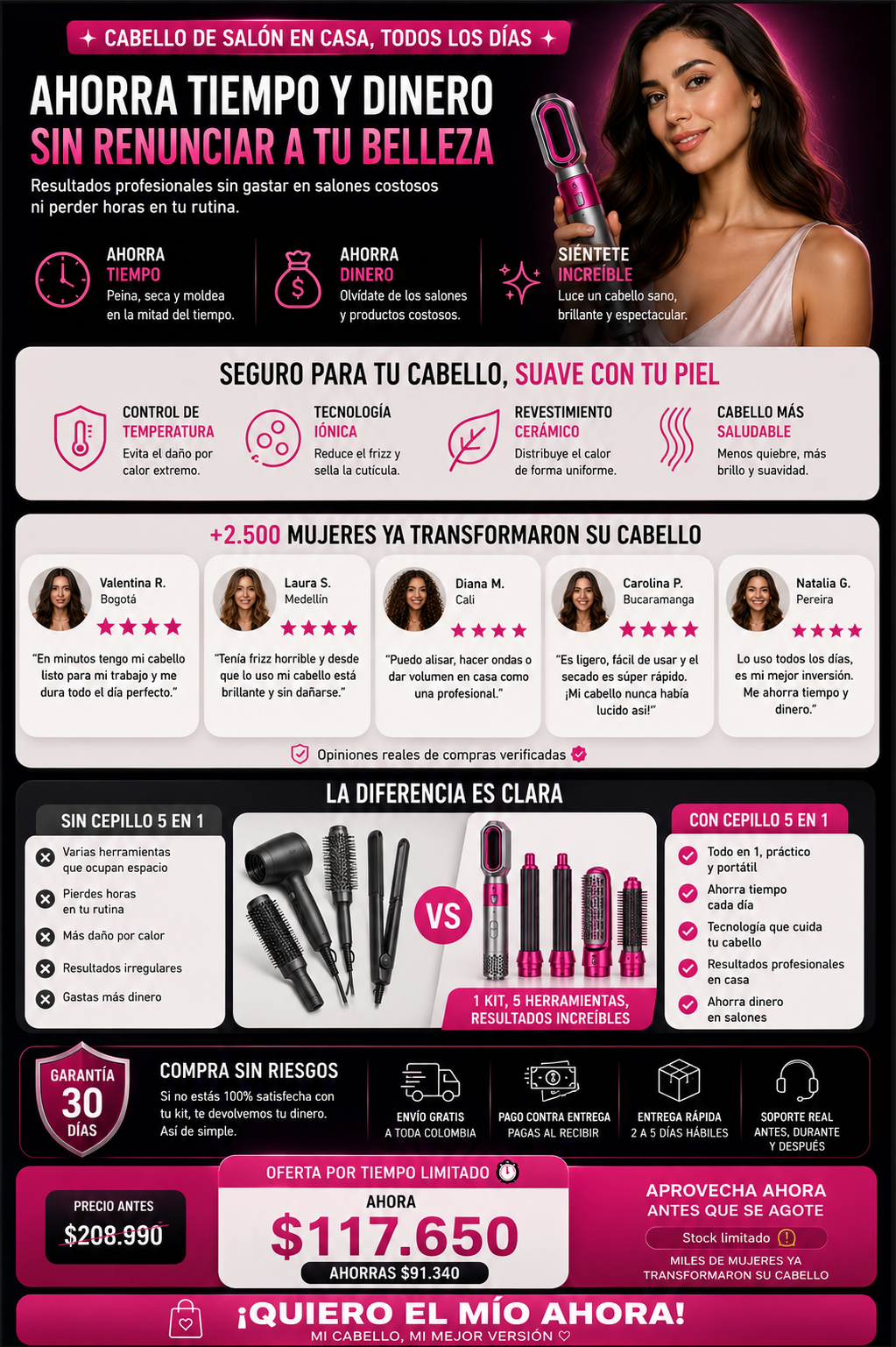 Electric brush dryer 5 EN 1 — sección 8