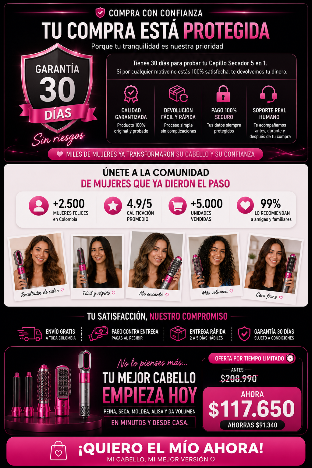 Electric brush dryer 5 EN 1 — sección 9