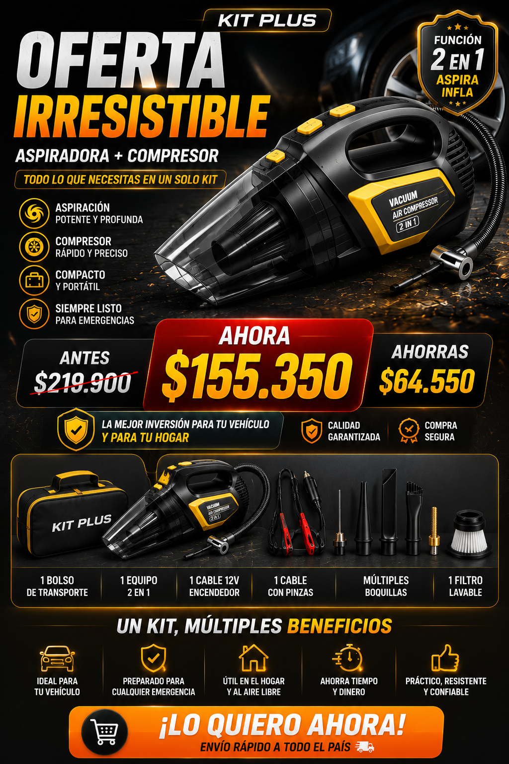 KIT PLUS ASPIRADORA + COMPRESOR — sección 5