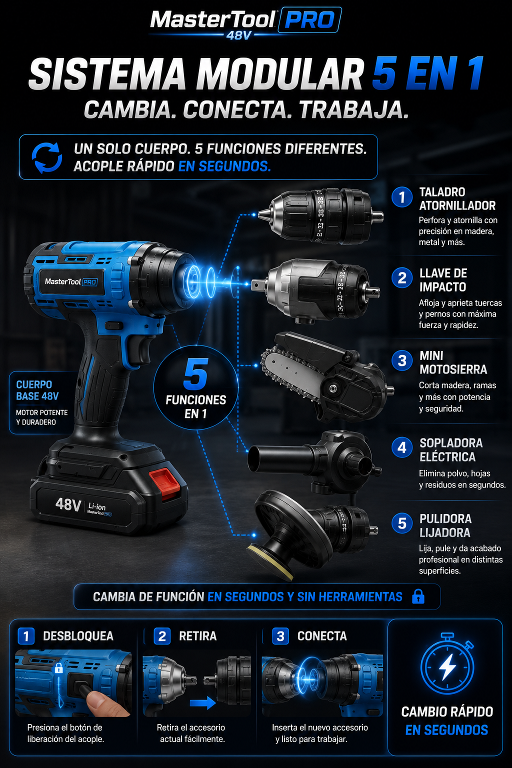 MasterTool 48V PRO — sección 4