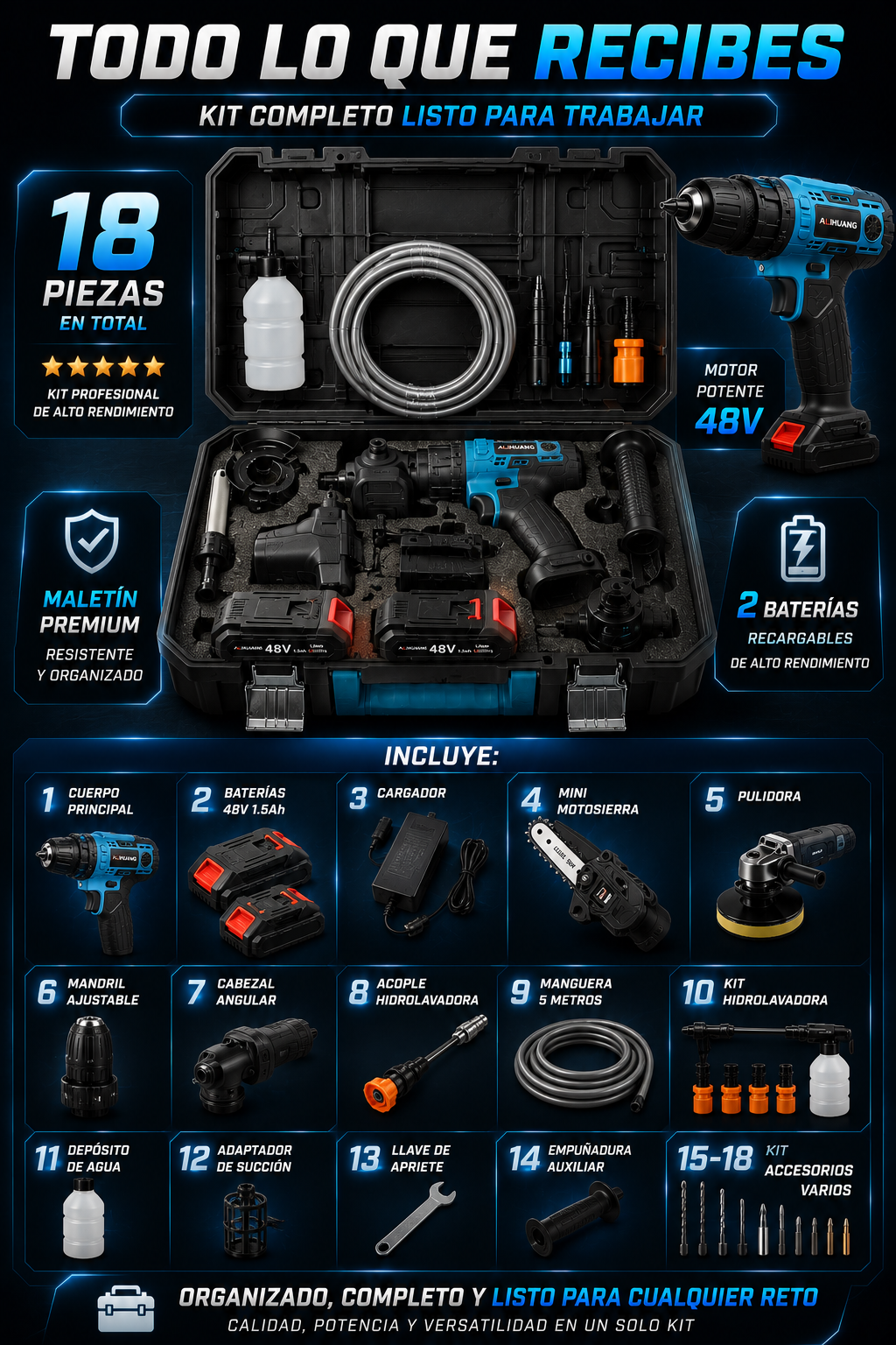 MasterTool + HIDROLAVADORA 48V PRO — sección 6