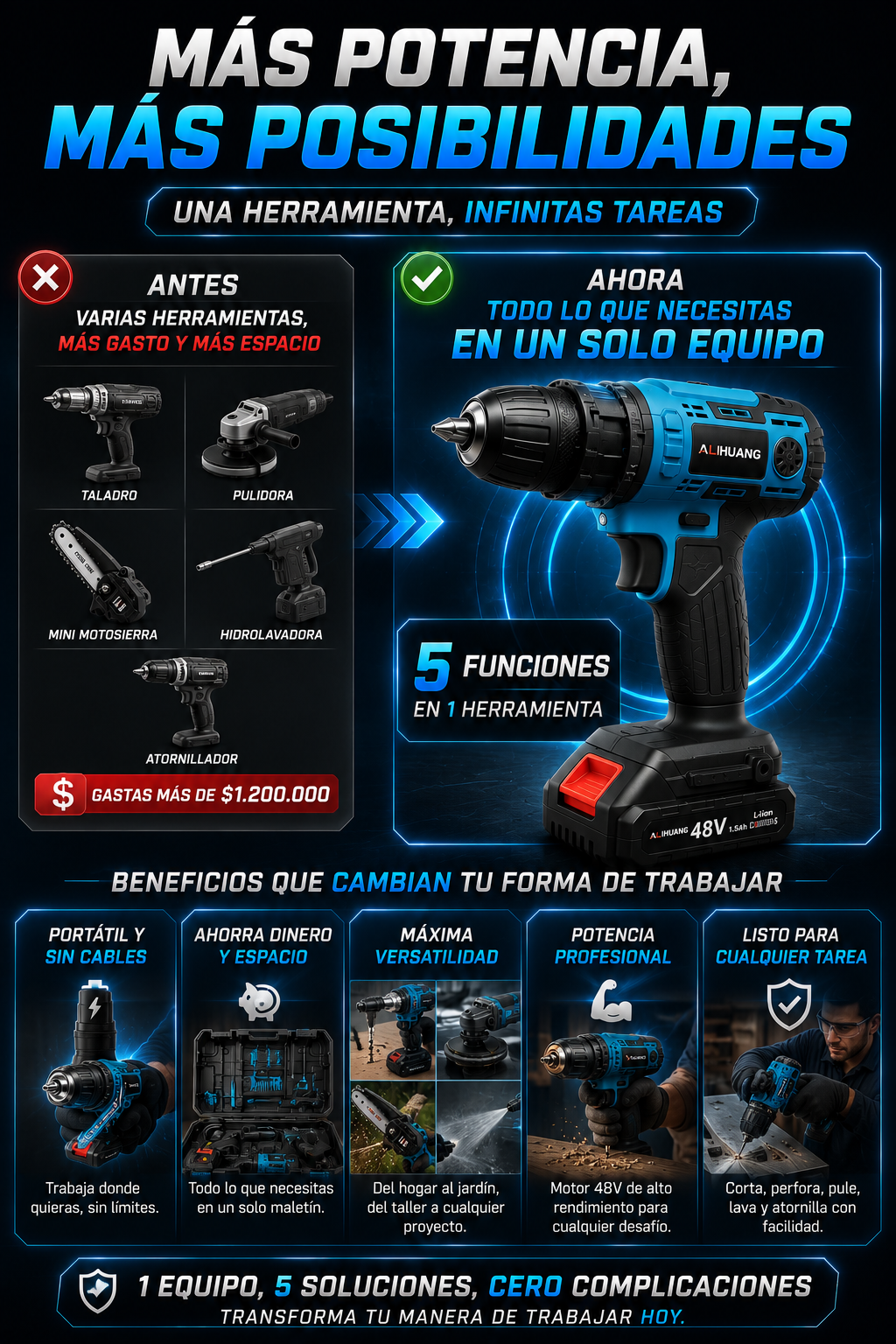 MasterTool + HIDROLAVADORA 48V PRO — sección 5