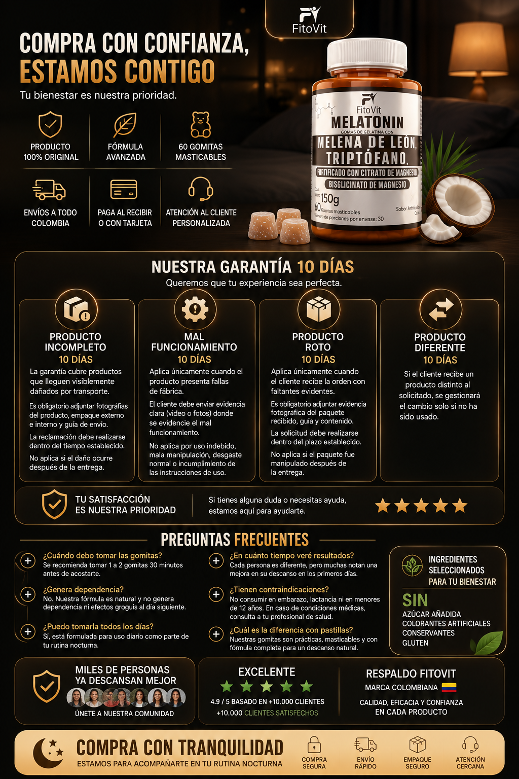 Melatonina+ Melena de Leon + Triptofano - x60Gomas — sección 7
