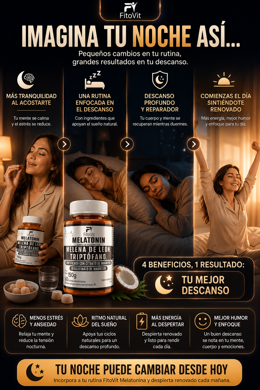 Melatonina+ Melena de Leon + Triptofano - x60Gomas — sección 6
