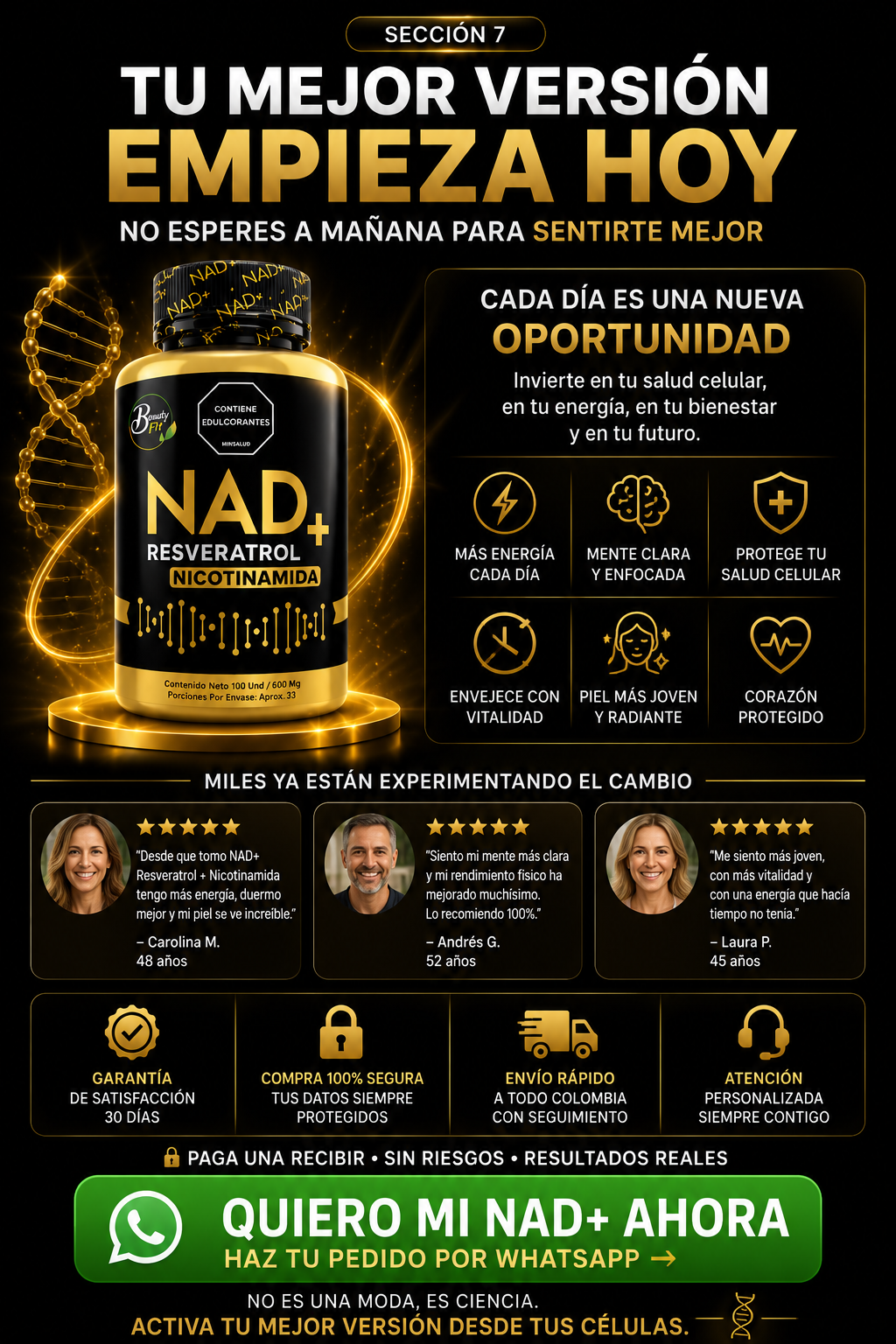 NAD+ Resveratrol + Nicotinamida x100 und — sección 8