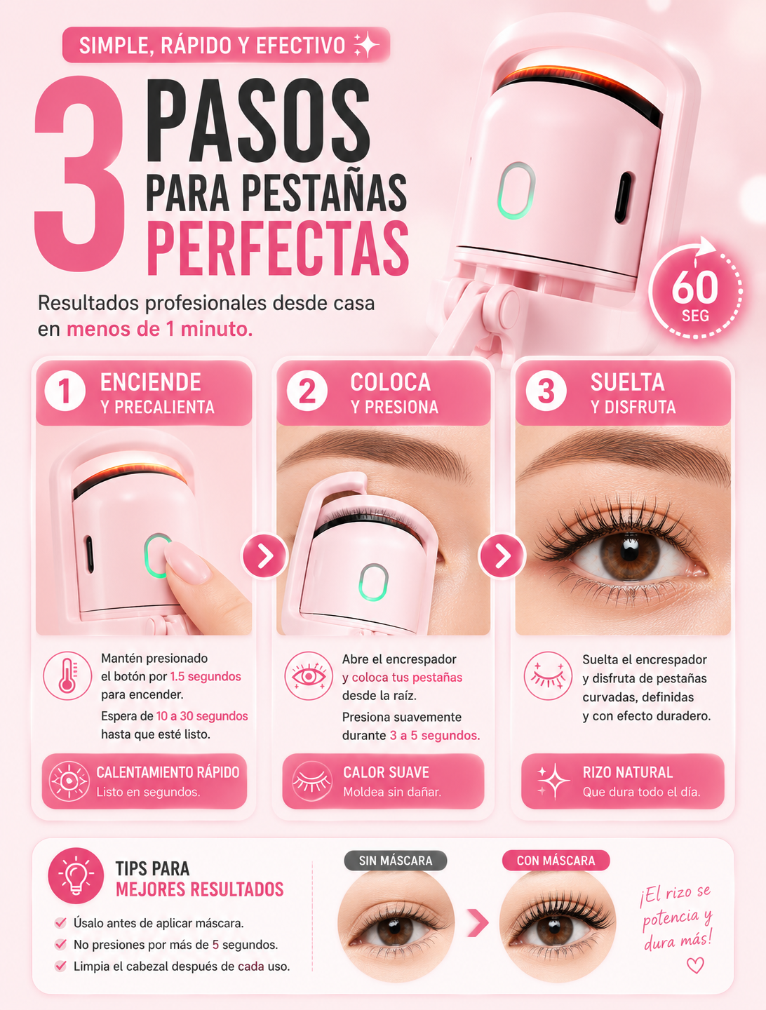 Rizador de pestañas electrico USB — sección 6