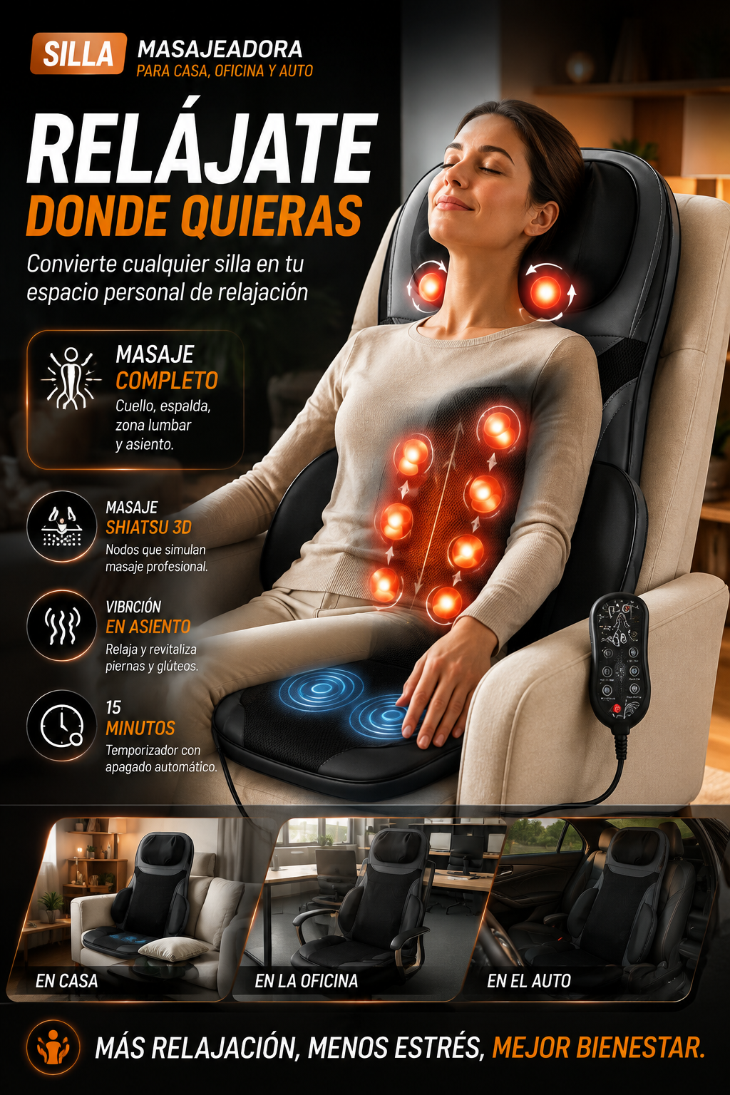 Silla Masajeadora para vehiculo — sección 1