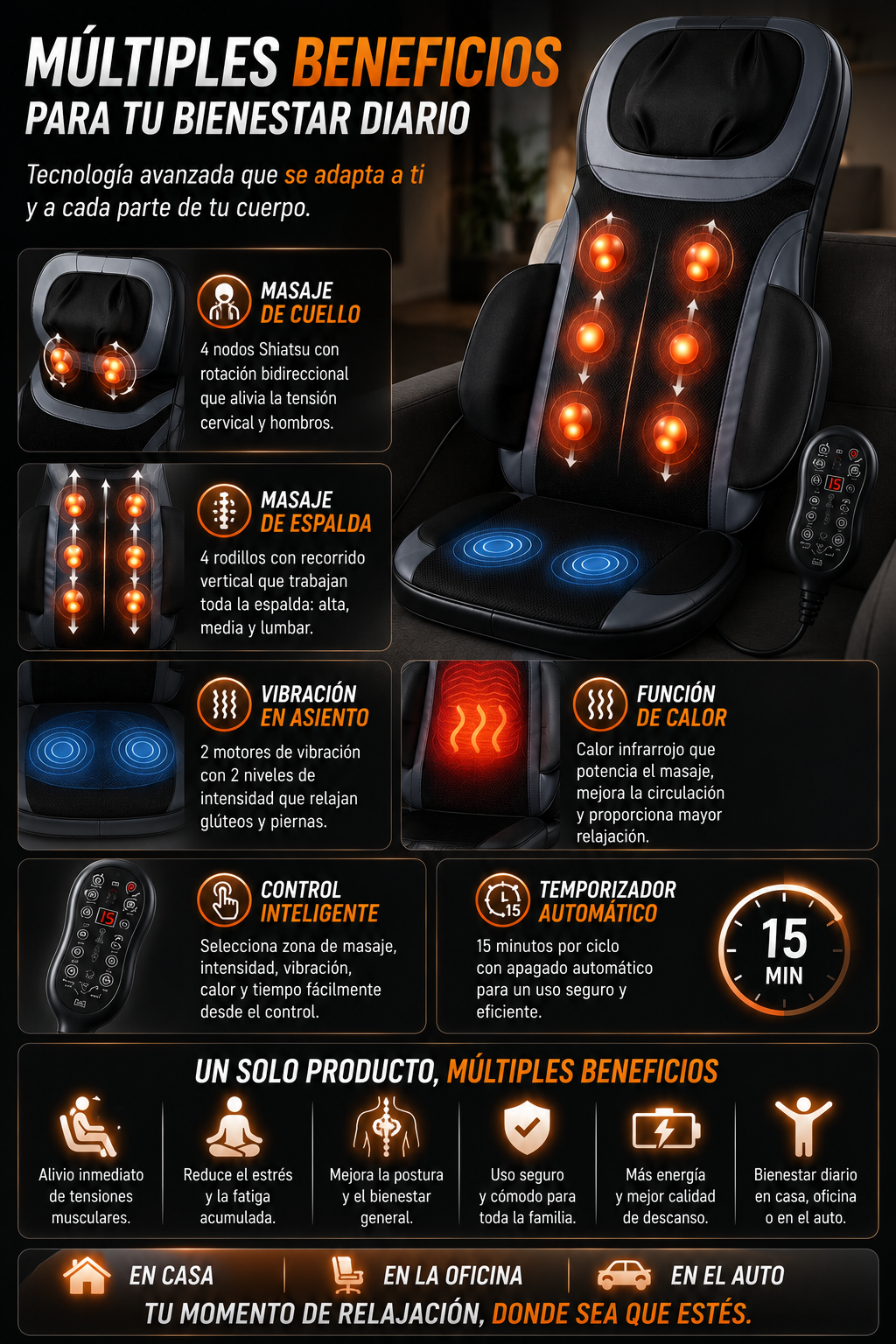 Silla Masajeadora para vehiculo — sección 5