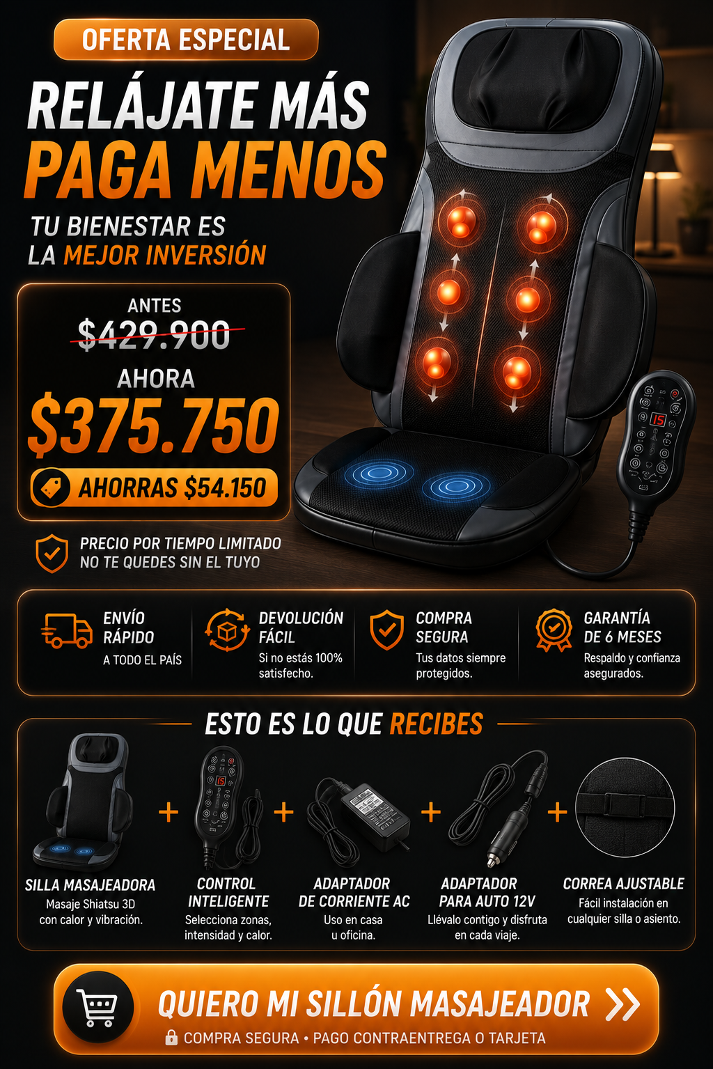Silla Masajeadora para vehiculo — sección 4