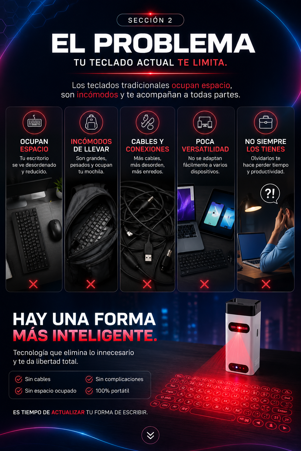 Teclado Virtual Bluetooth — sección 3