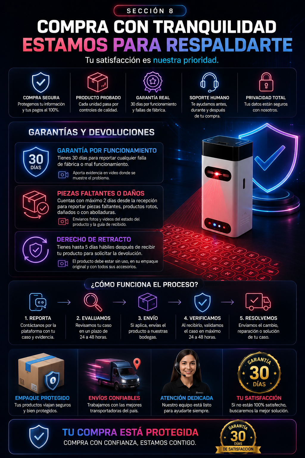 Teclado Virtual Bluetooth — sección 9