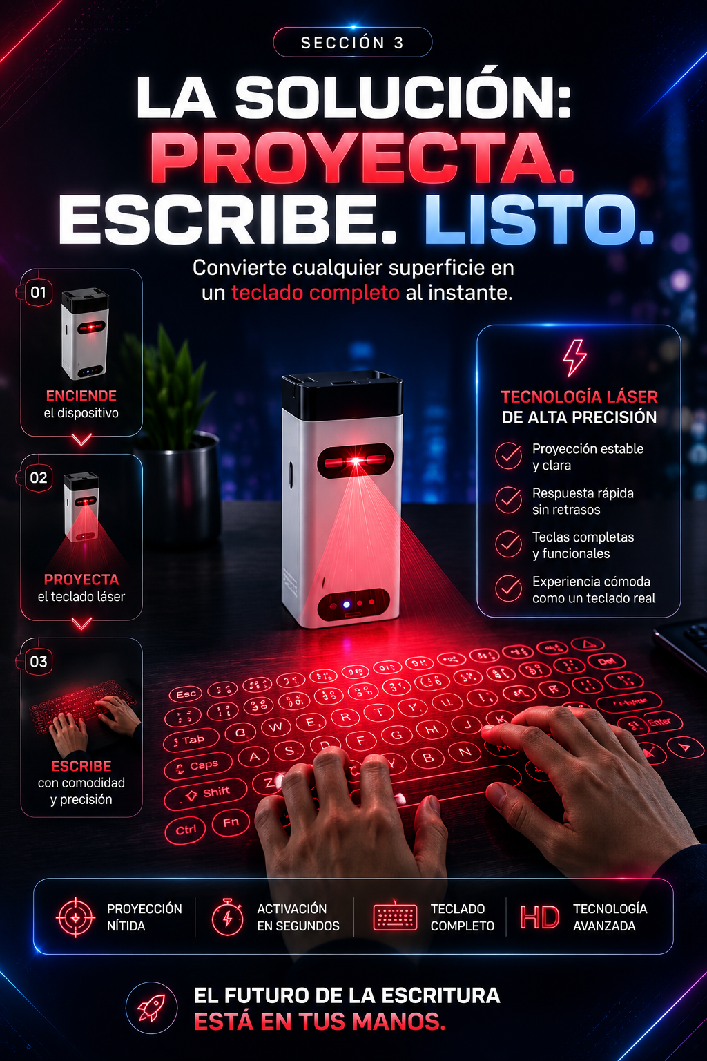 Teclado Virtual Bluetooth — sección 4