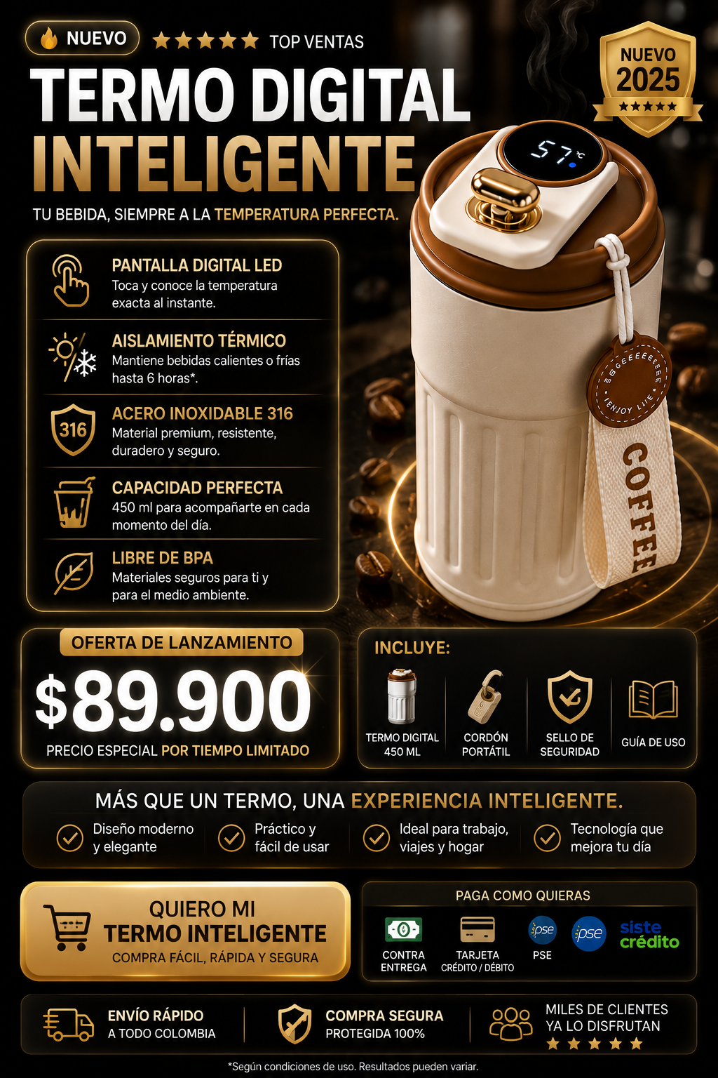 Termo Digital Inteligente 450 ml — sección 8