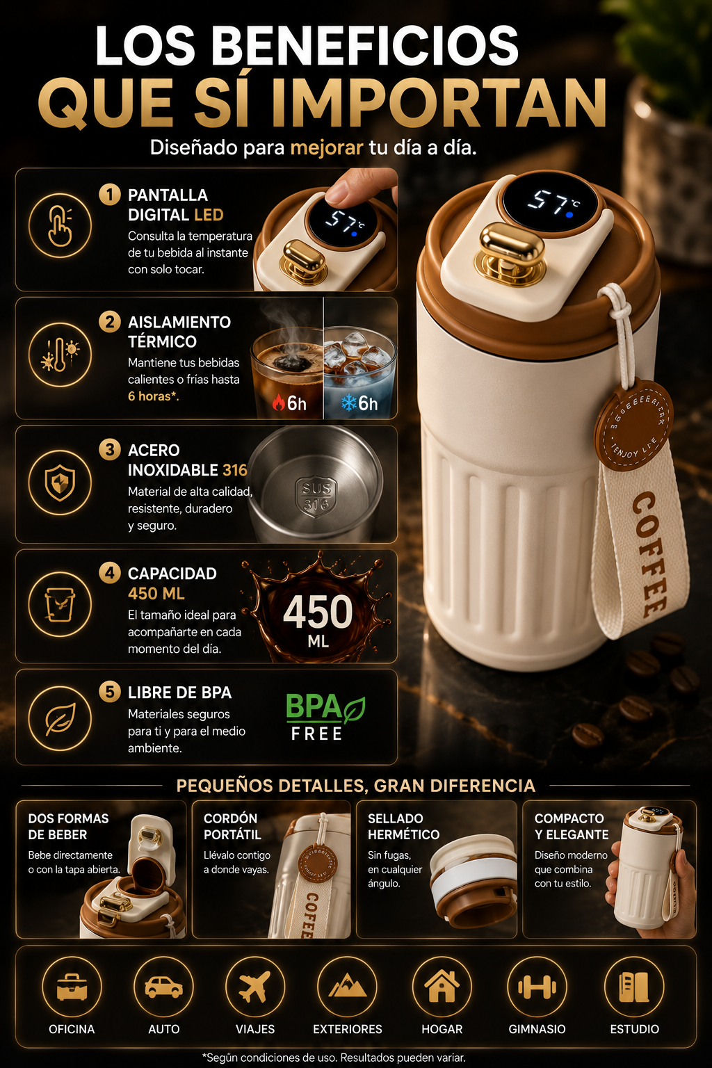 Termo Digital Inteligente 450 ml — sección 6